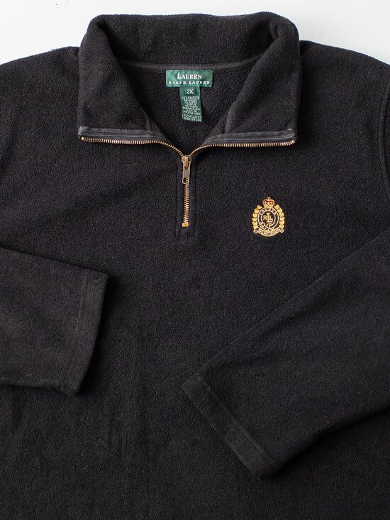 Lauren Ralph Lauren Other - Lauren Ralph Lauren Men's 2X Black Fleece 1/4 Zip Pullover Sweater Crest Logo